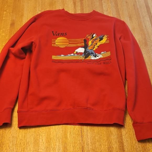 Vans Bold Red Crewneck Sweater with Graphic - Picture 1 of 1